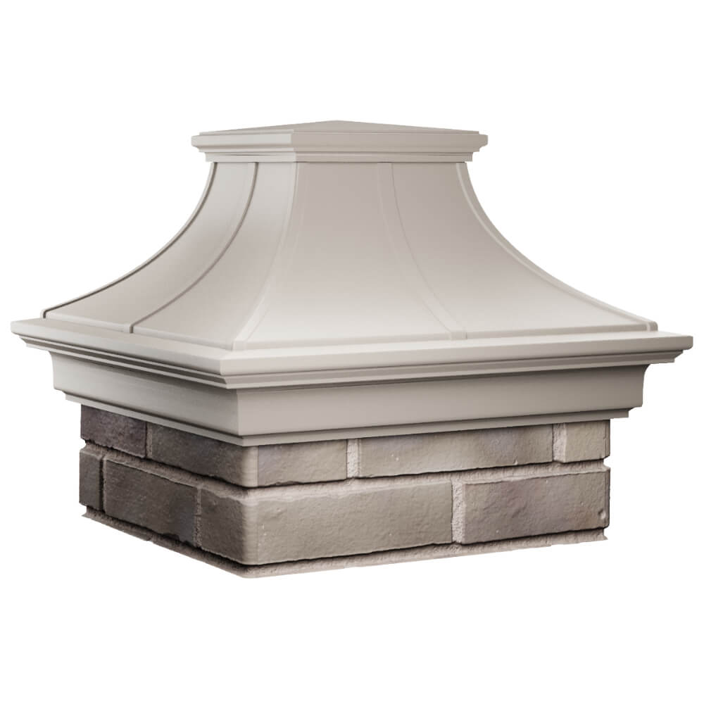 Колпак Zking Монблан Премиум Бежевый на столб 1.5х1.5 кирпича (385х385мм) в Улан-Удэ фото