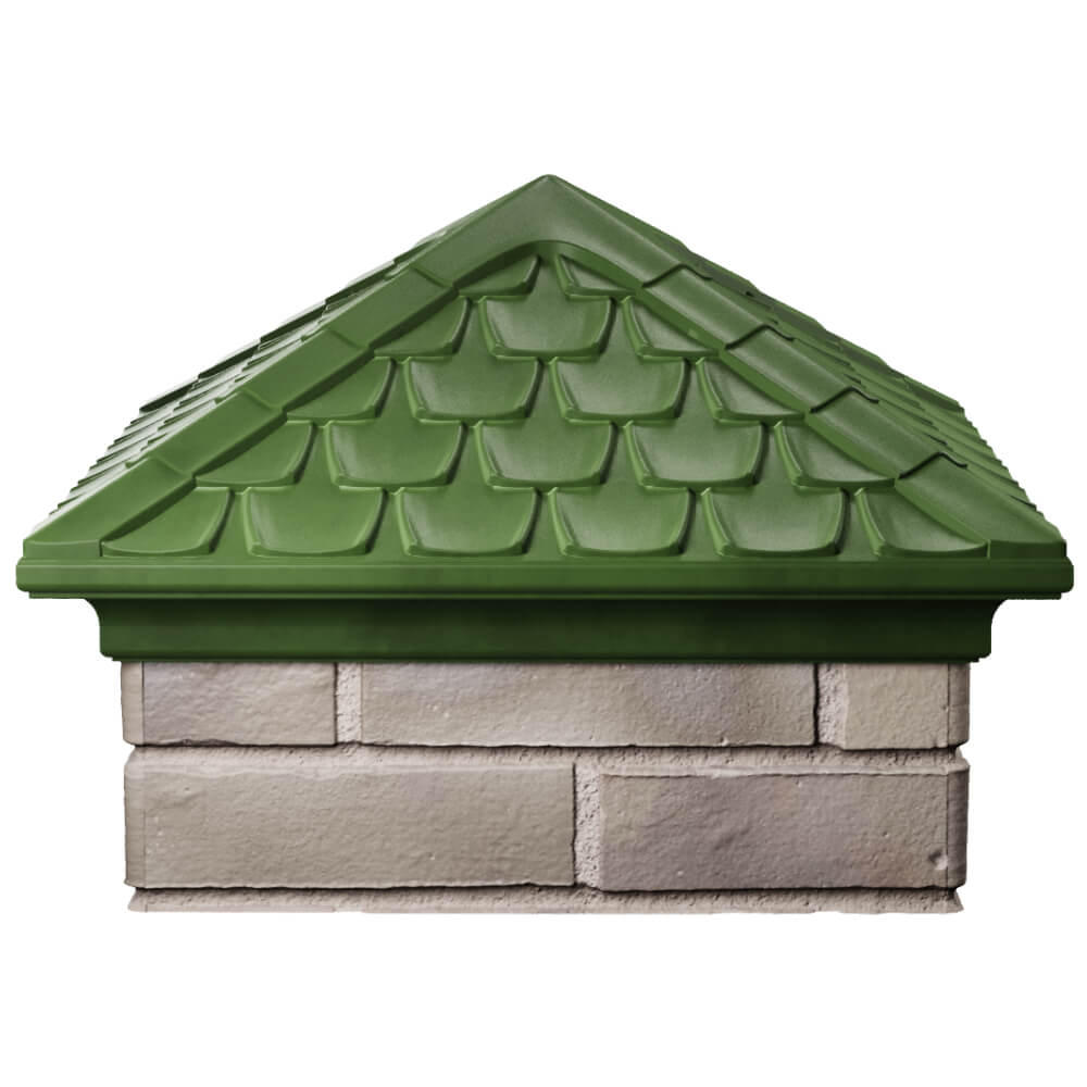 Колпак Zking Эльбрус Зеленый на столб 1.5х1.5 кирпича (385х385мм) Улан-Удэ фото