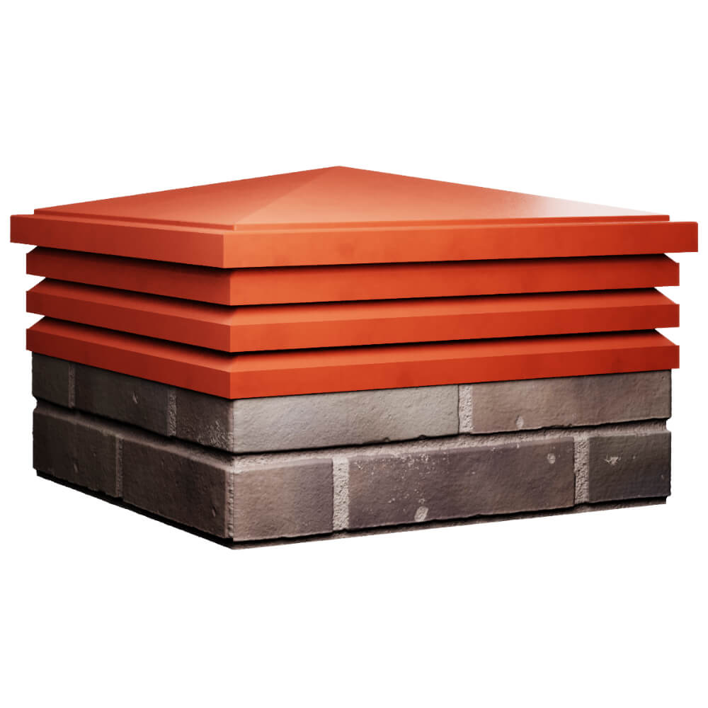 Колпак Zking Бона ХайТек Красный на столб 2х2 кирпича (513х513мм) в Улан-Удэ фото