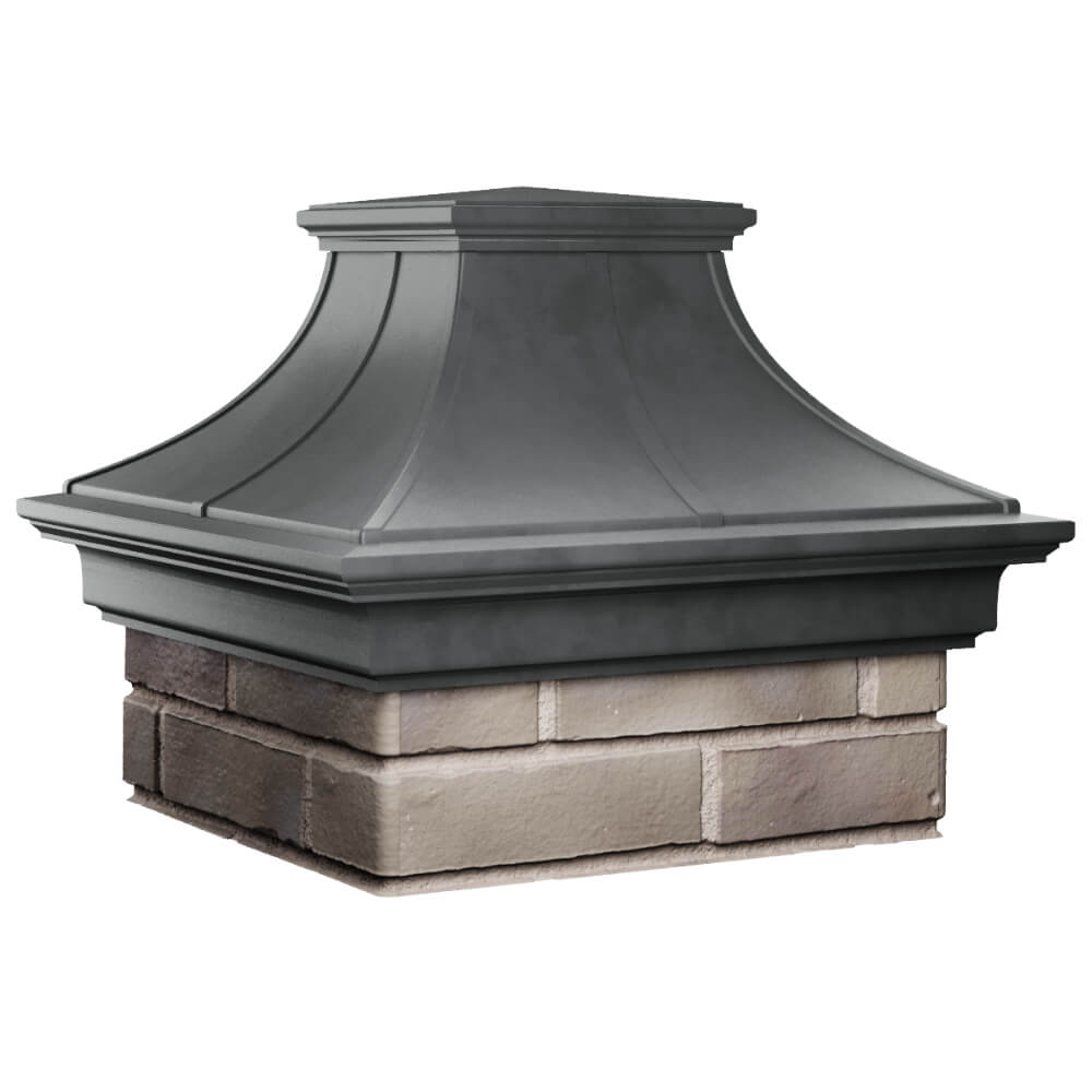 Колпак Zking Монблан Премиум Серый на столб 1.5х1.5 кирпича (385х385мм) в Улан-Удэ фото