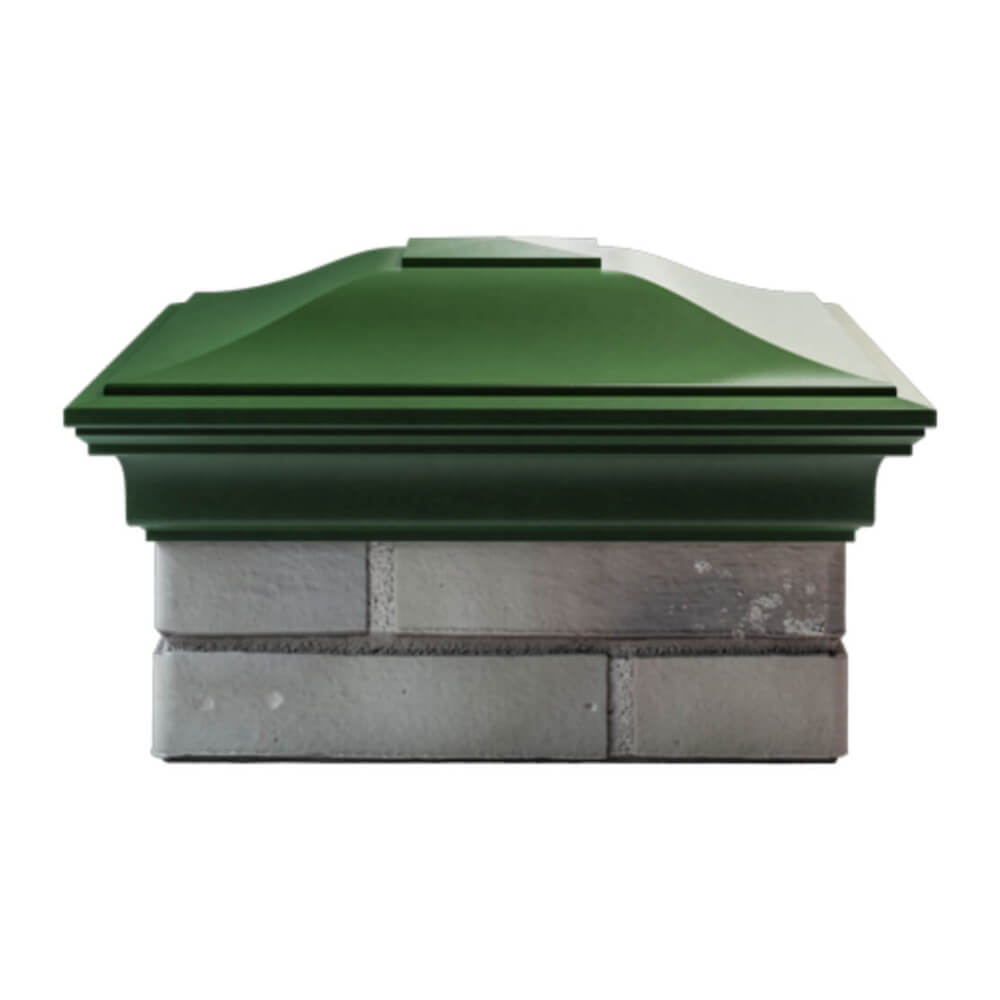 Колпак Zking Монблан Зеленый на столб 1.5х1.5 еврокирпича 0.7НФ (355х355мм) Улан-Удэ фото