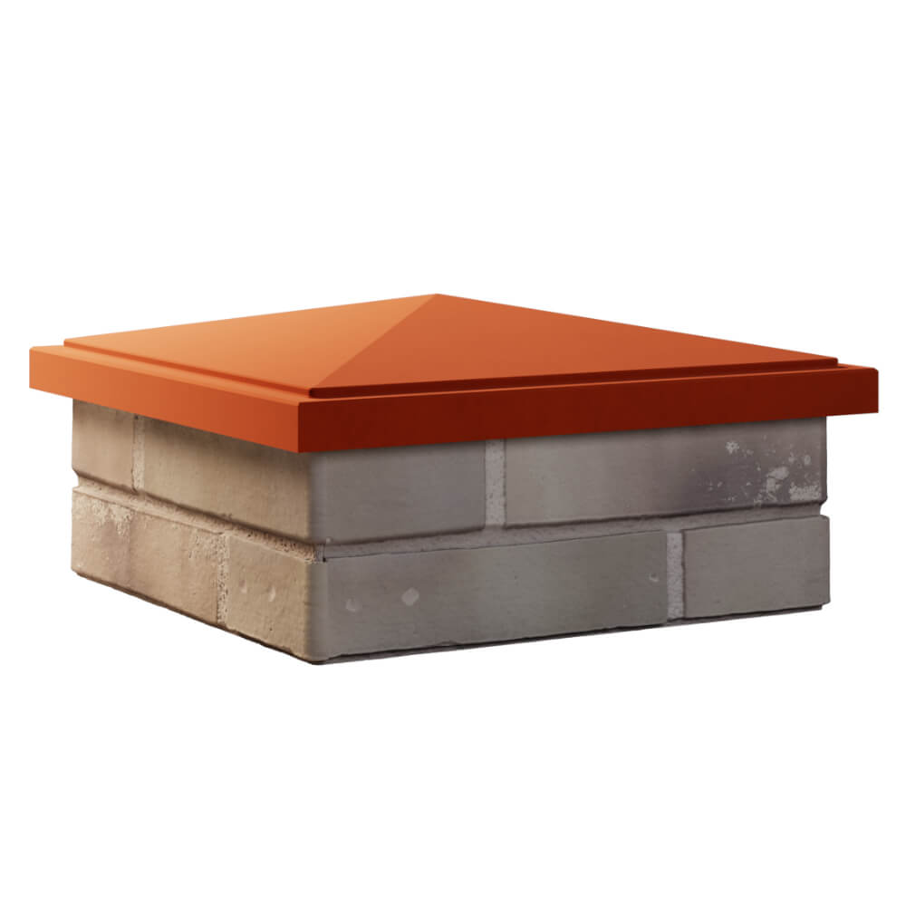 Колпак Zking БонаМоно Красный на столб 1.5х1.5 кирпича (385х385, 400х400мм) в Улан-Удэ фото