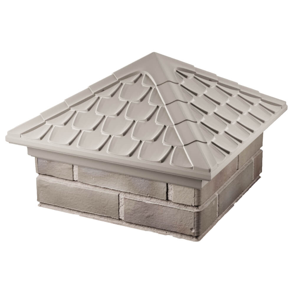 Колпак Zking Эльбрус Бежевый на столб 1.5х1.5 кирпича (385х385мм) в Улан-Удэ фото