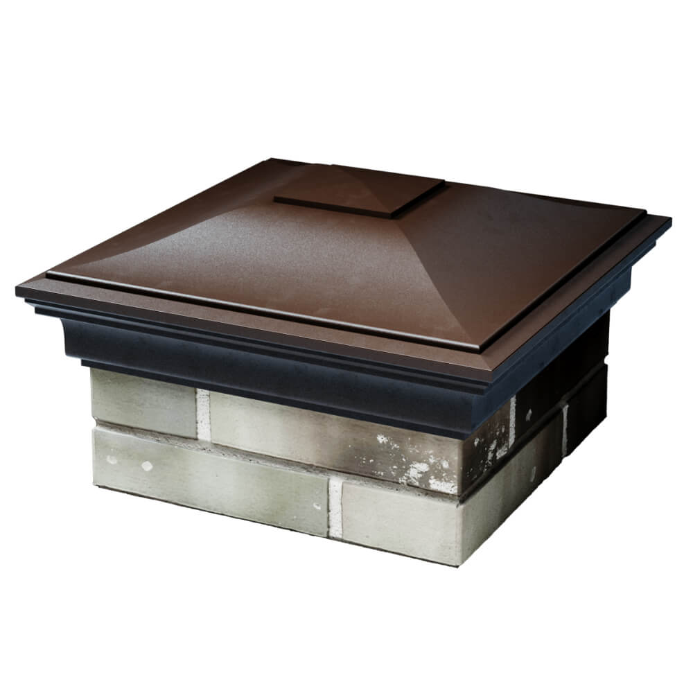 Колпак Zking Монблан Коричневый на столб 1.5х1.5 кирпича (385х385мм) в Улан-Удэ фото