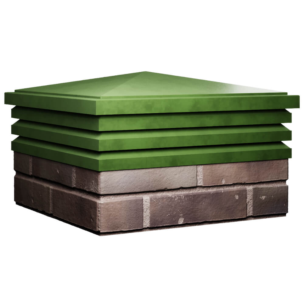 Колпак Zking Бона ХайТек Зеленый на столб 2х2 кирпича (513х513мм) в Улан-Удэ фото