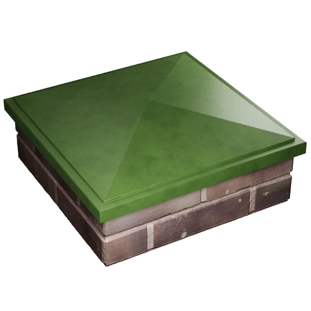 Колпак Zking БонаМоно Зеленый на столб 2х2 кирпича (515х515, 530х530мм) в Улан-Удэ фото