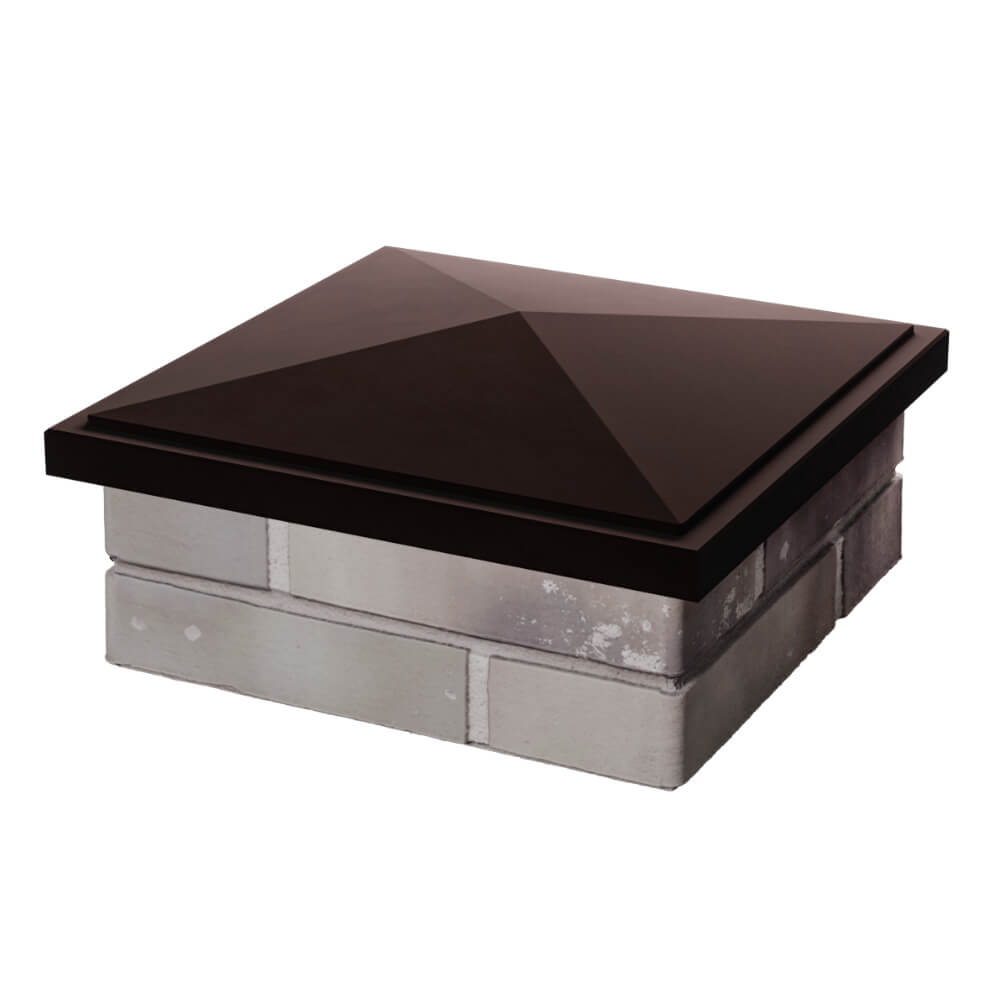 Колпак Zking БонаМоно Коричневый на столб 1.5х1.5 кирпича (385х385, 400х400мм) в Улан-Удэ фото