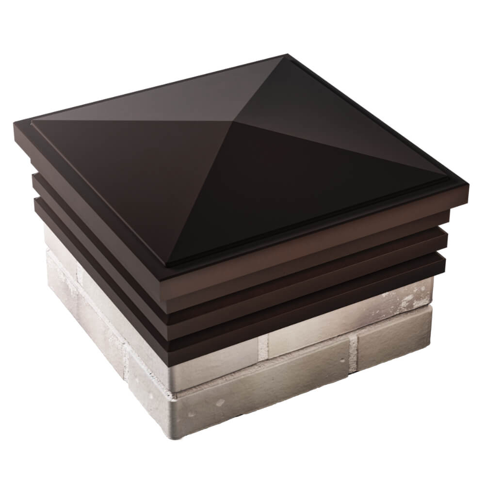 Колпак Zking Бона ХайТек Коричневый на столб 1.5х1.5 кирпича (385х385мм) в Улан-Удэ фото