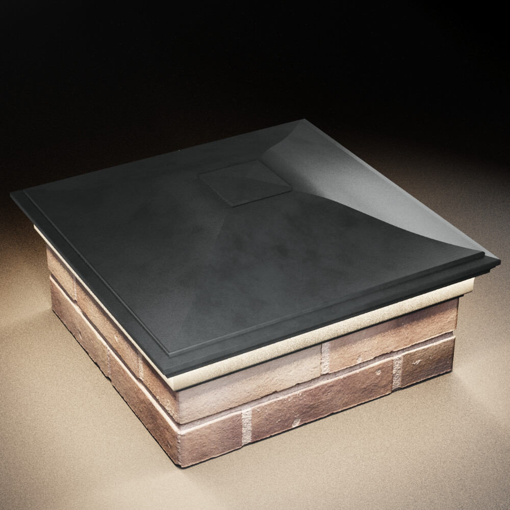 Колпак Zking Монблан Серый на столб 2х2 кирпича (515х515мм) c подсветкой в Улан-Удэ фото