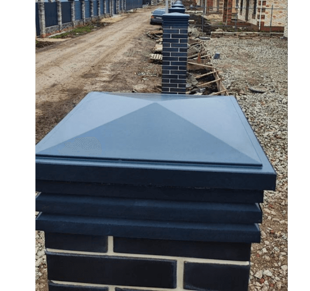 Колпак Zking Бона ХайТек Серый на столб 1.5х1.5 кирпича (385х385мм) в Улан-Удэ фото