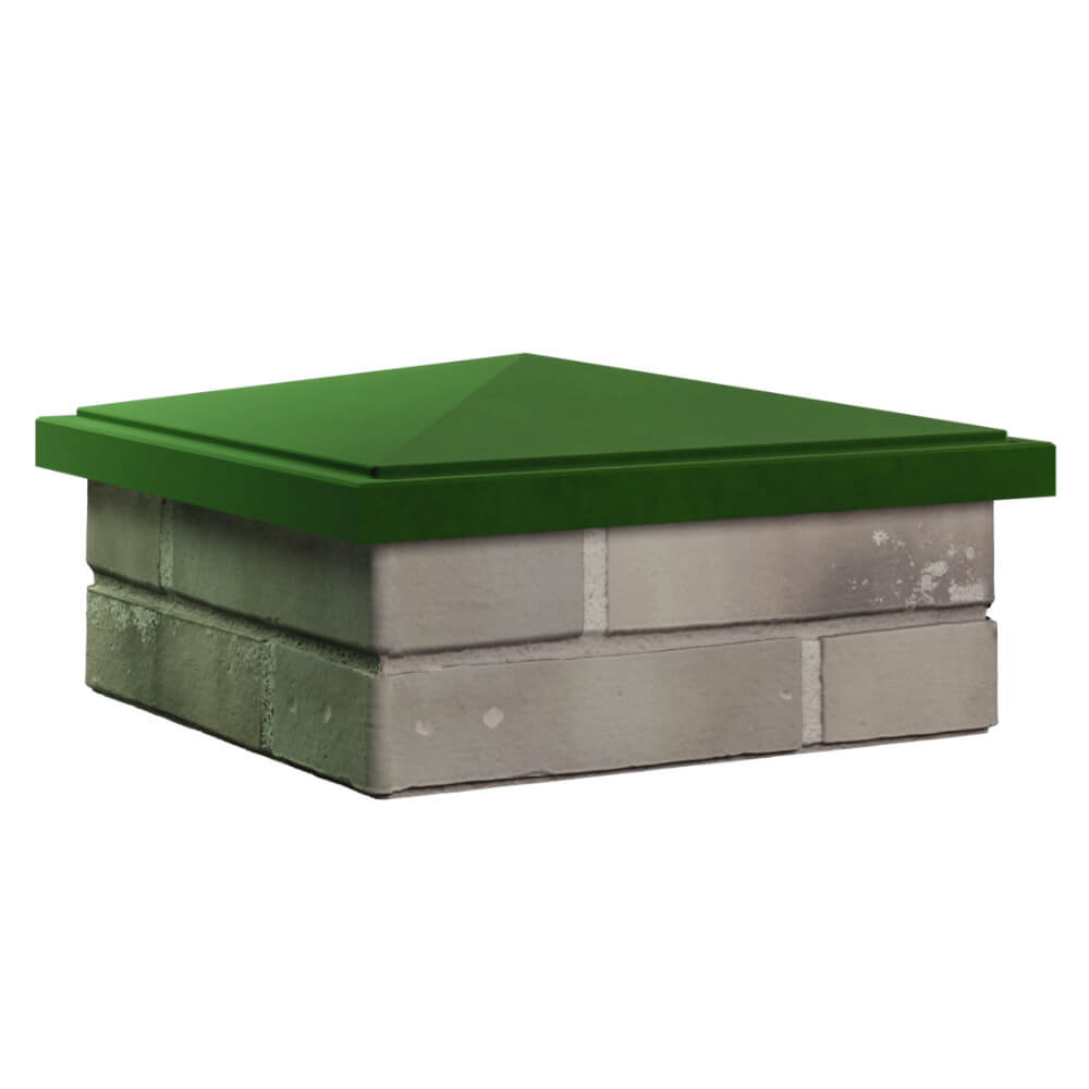 Колпак Zking БонаМоно Зеленый на столб 1.5х1.5 кирпича (385х385, 400х400мм) в Улан-Удэ фото