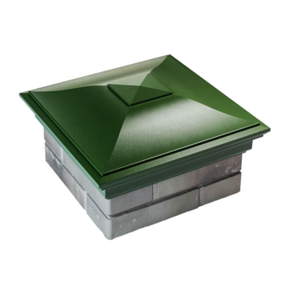 Колпак Zking Монблан Зеленый на столб 1.5х1.5 еврокирпича 0.7НФ (355х355мм) в Улан-Удэ фото