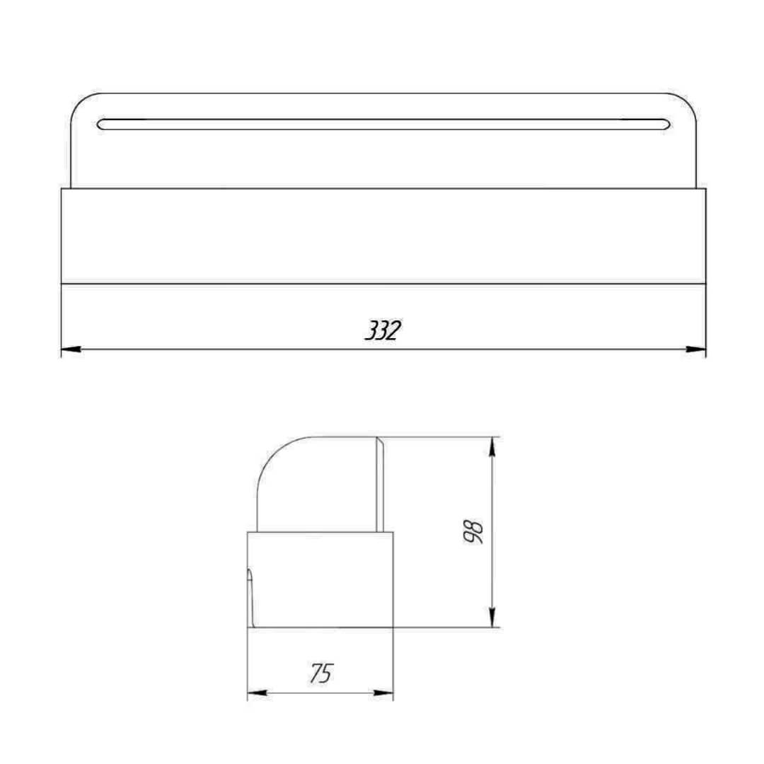 LED Светильник для шаговой плиты STONE Графитовый Серый 330х75х98мм в Улан-Удэ фото