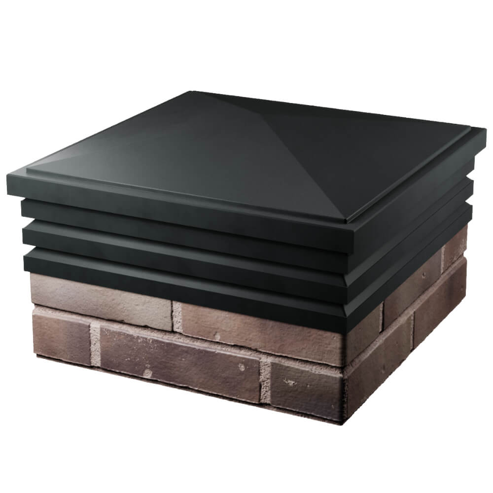 Колпак Zking Бона ХайТек Черный на столб 2х2 кирпича (513х513мм) в Улан-Удэ фото