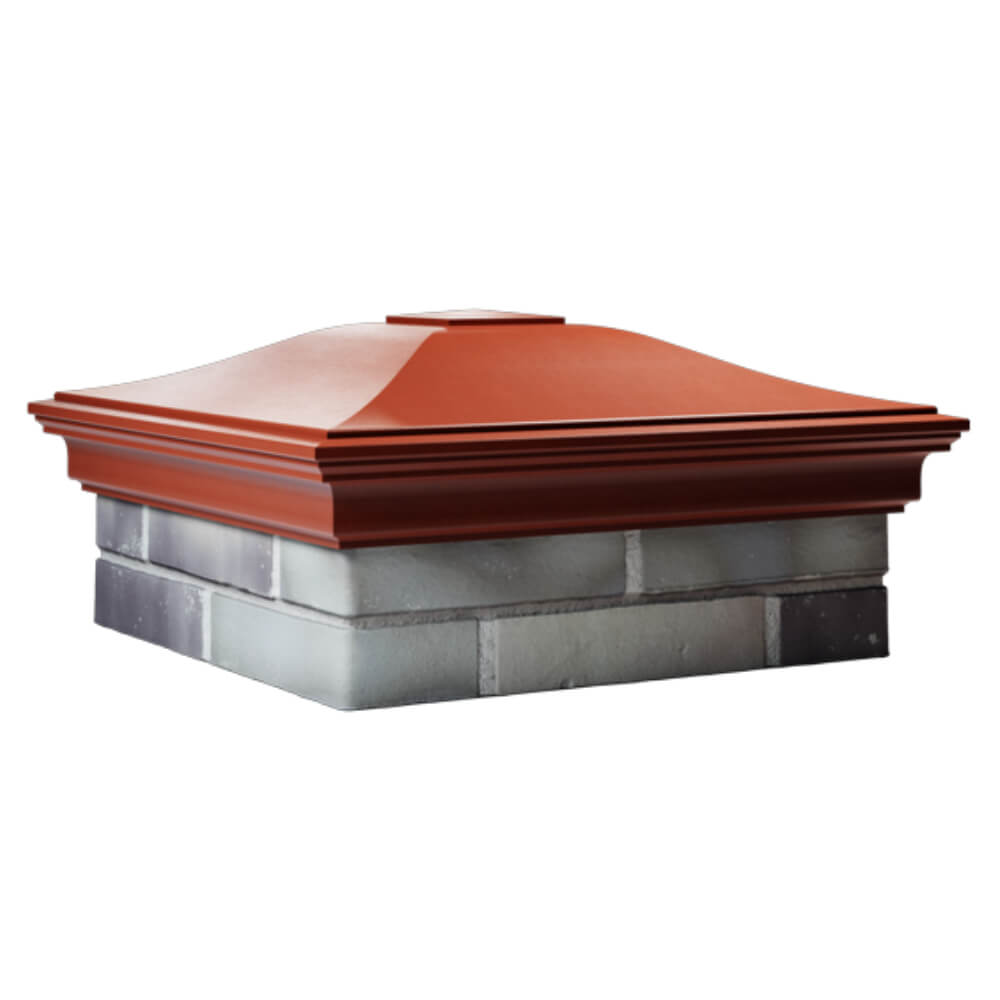 Колпак Zking Монблан Красный на столб 2х2 кирпича (515х515мм) в Улан-Удэ фото