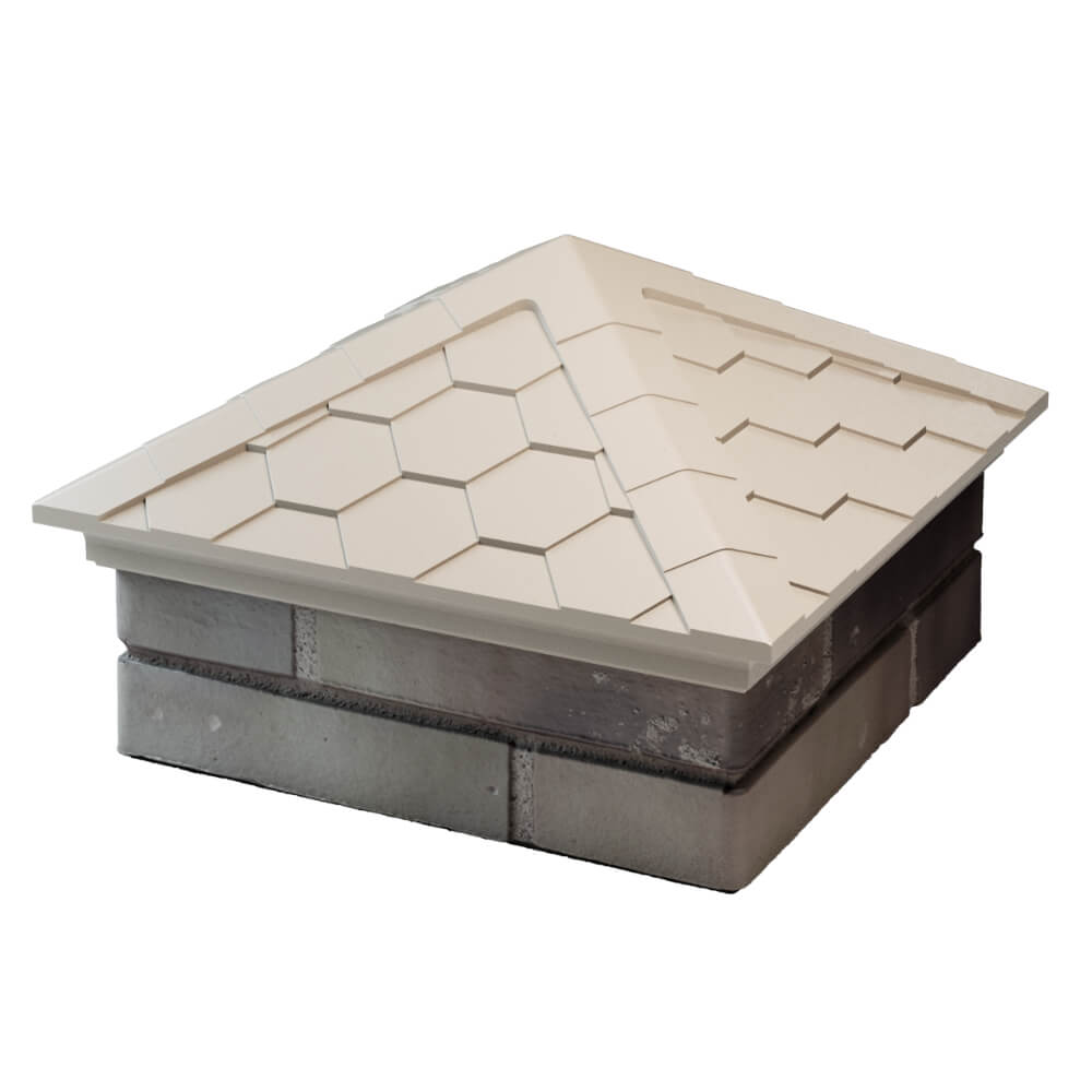 Колпак Zking Эверест Бежевый на столб 1.5х1.5 кирпича (390х390мм) в Улан-Удэ фото