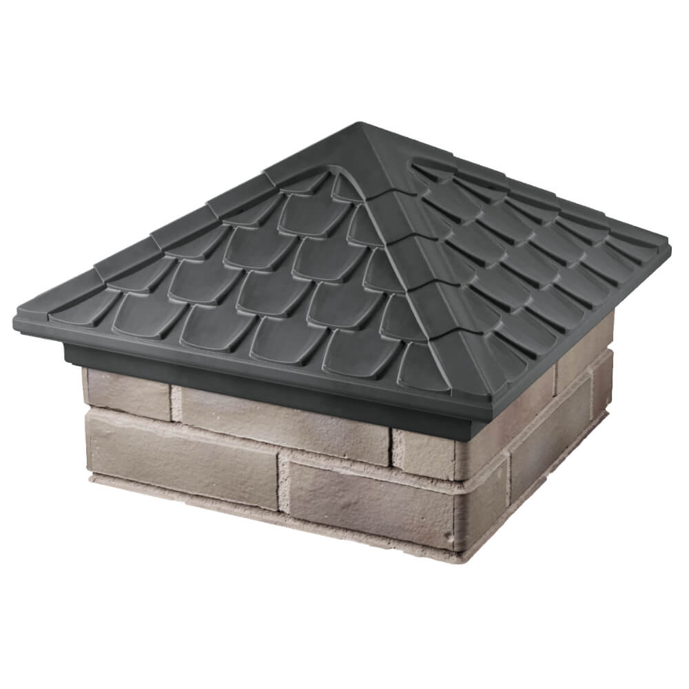 Колпак Zking Эльбрус Серый на столб 1.5х1.5 кирпича (385х385мм) в Улан-Удэ фото