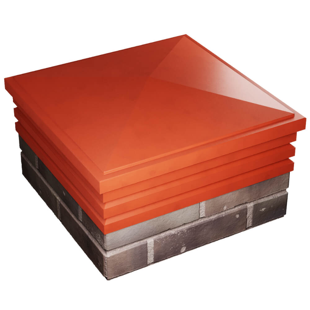 Колпак Zking Бона ХайТек Красный на столб 2х2 кирпича (513х513мм) в Улан-Удэ фото