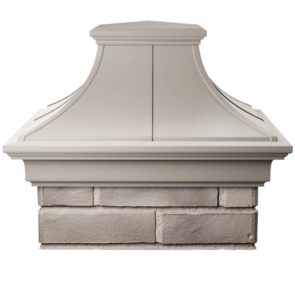 Колпак Zking Монблан Премиум Бежевый на столб 1.5х1.5 кирпича (385х385мм) Улан-Удэ фото