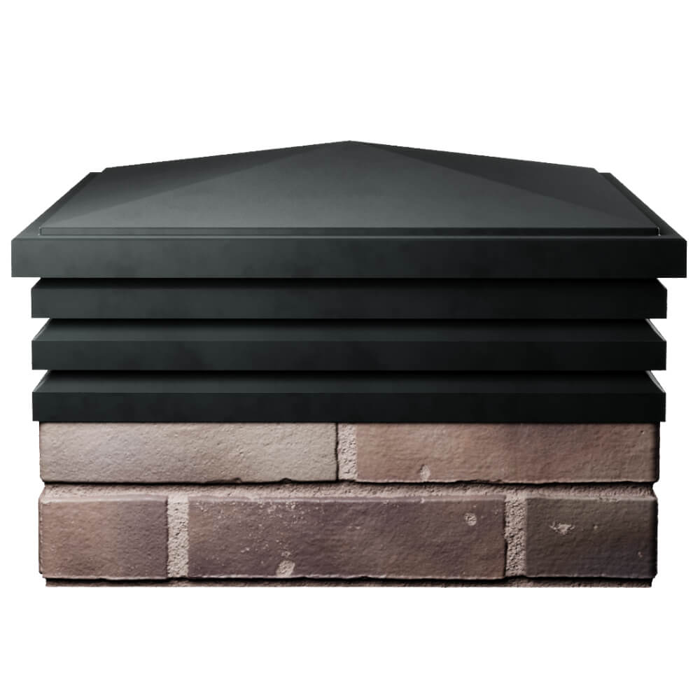 Колпак Zking Бона ХайТек Черный на столб 2х2 кирпича (513х513мм) Улан-Удэ фото