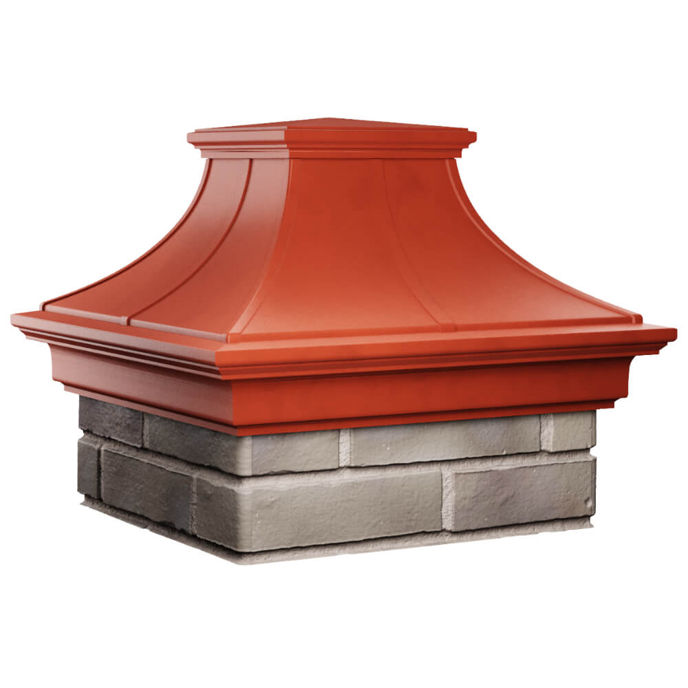 Колпак Zking Монблан Премиум Красный на столб 1.5х1.5 кирпича (385х385мм) в Улан-Удэ фото