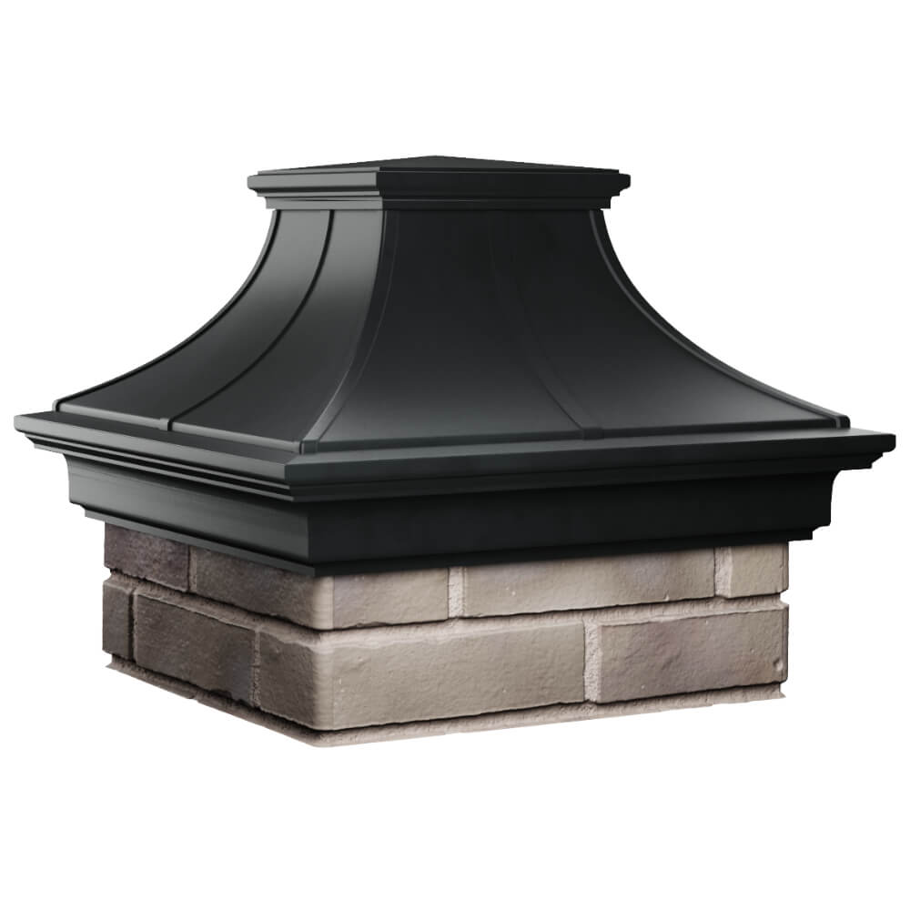 Колпак Zking Монблан Премиум Черный на столб 1.5х1.5 кирпича (385х385мм) в Улан-Удэ фото