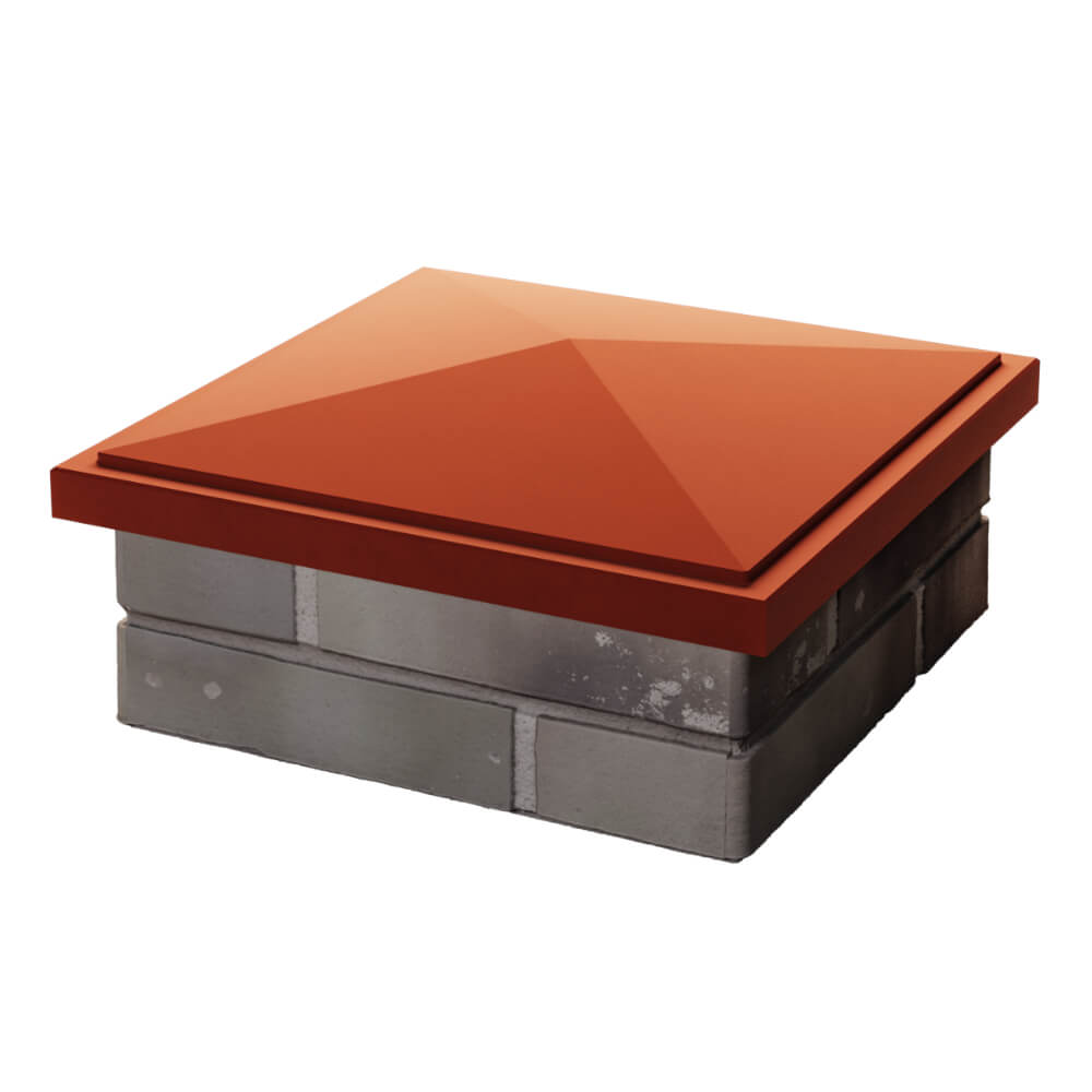 Колпак Zking БонаМоно Красный на столб 1.5х1.5 кирпича (385х385, 400х400мм) в Улан-Удэ фото