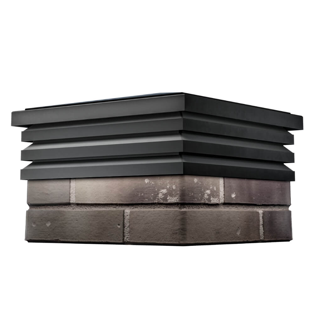 Колпак Zking Бона ХайТек Черный на столб 1.5х1.5 кирпича (385х385мм) в Улан-Удэ фото