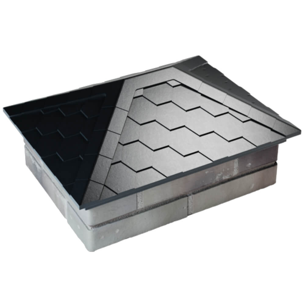 Колпак Zking Эверест Черный на столб 2х1.5 кирпича (520х390мм) Улан-Удэ фото