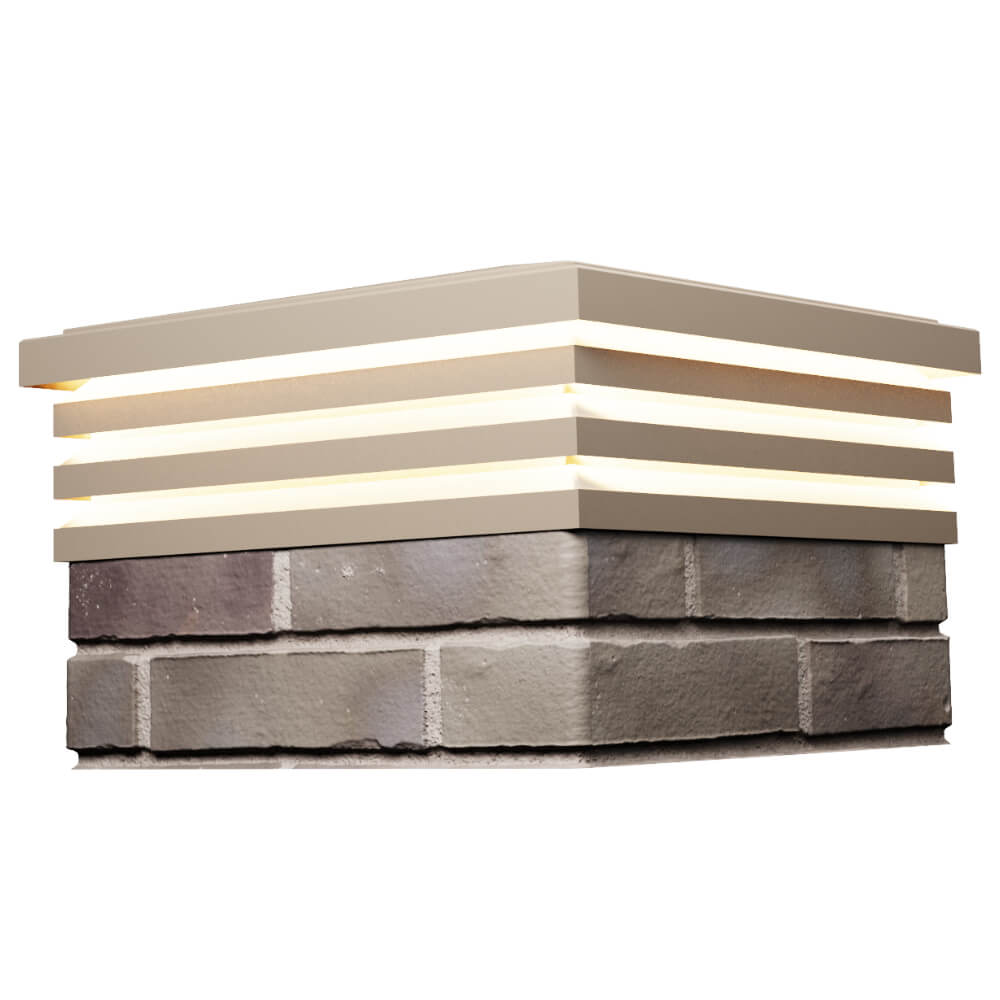 Колпак Zking Бона ХайТек Бежевый на столб 1.5х1.5 кирпича (385х385мм) с подсветкой в Улан-Удэ фото