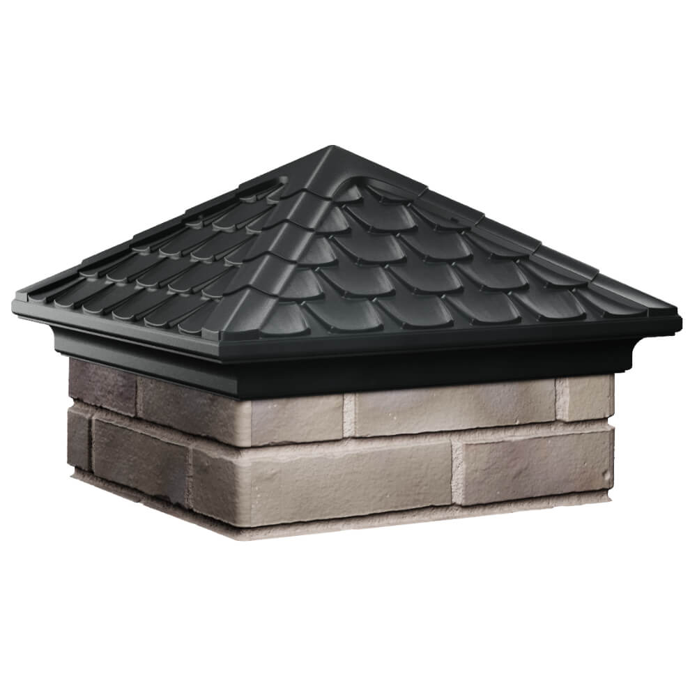 Колпак Zking Эльбрус Черный на столб 1.5х1.5 кирпича (385х385мм) в Улан-Удэ фото