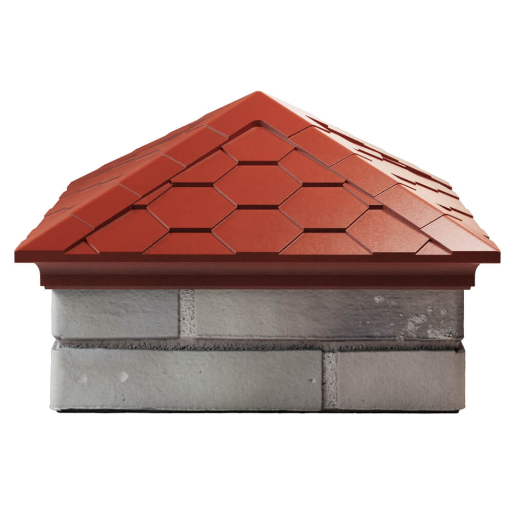 Колпак Zking Эверест Красный на столб 1.5х1.5 кирпича (390х390мм) Улан-Удэ фото