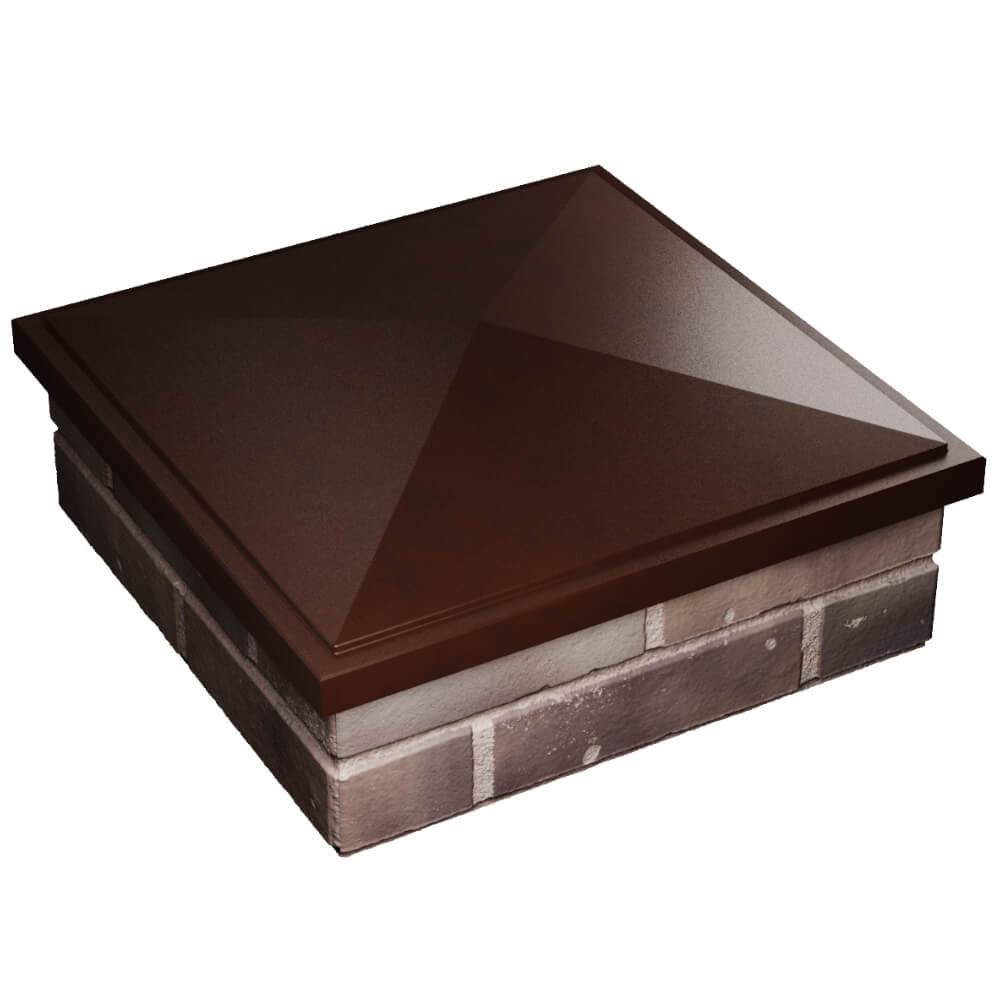 Колпак Zking БонаМоно Коричневый на столб 2х2 кирпича (515х515, 530х530мм) в Улан-Удэ фото