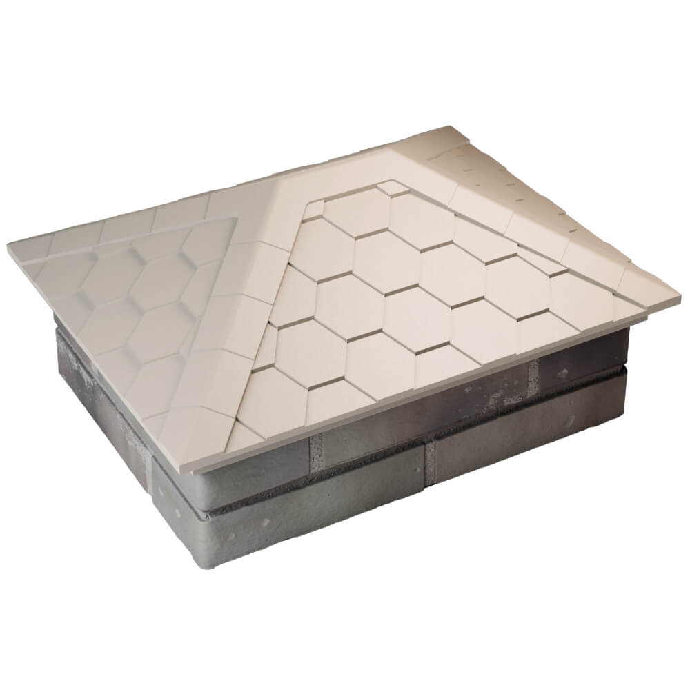 Колпак Zking Эверест Бежевый на столб 2х1.5 кирпича (520х390мм) Улан-Удэ фото