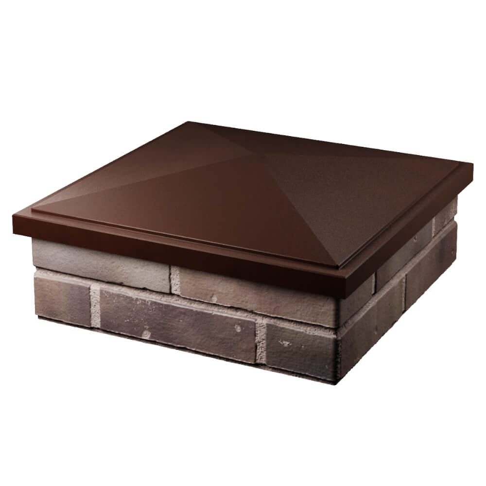 Колпак Zking БонаМоно Коричневый на столб 2х2 кирпича (515х515, 530х530мм) в Улан-Удэ фото