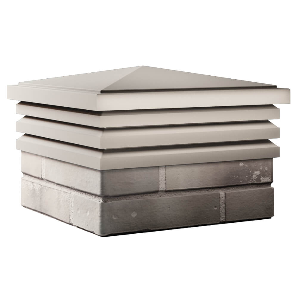 Колпак Zking Бона ХайТек Бежевый на столб 1.5х1.5 кирпича (385х385мм) в Улан-Удэ фото