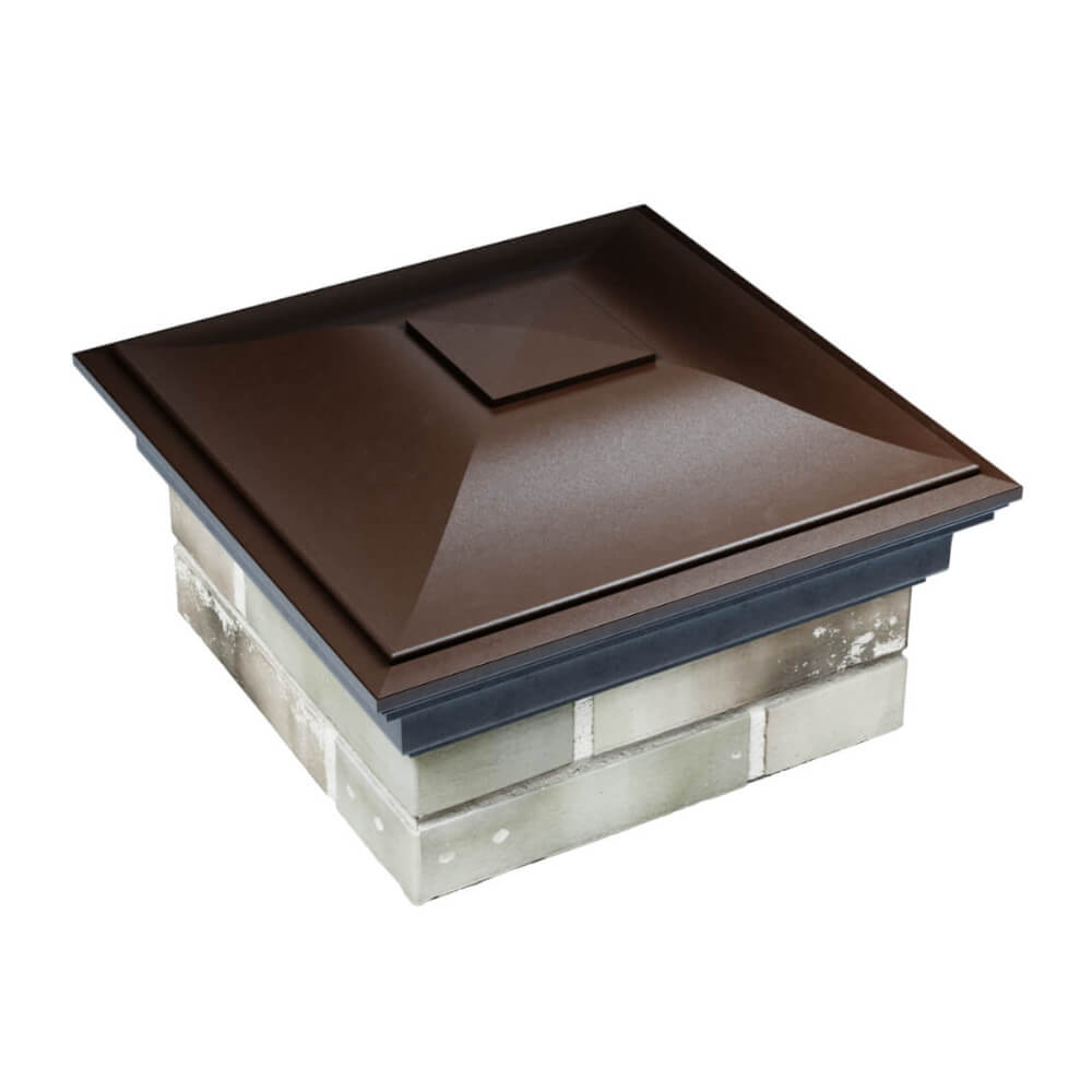 Колпак Zking Монблан Коричневый на столб 1.5х1.5 еврокирпича 0.7НФ (355х355мм) в Улан-Удэ фото