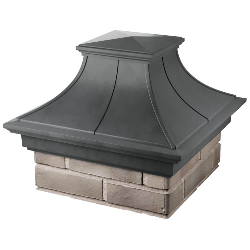 Колпак Zking Монблан Премиум Серый на столб 1.5х1.5 кирпича (385х385мм) в Улан-Удэ фото