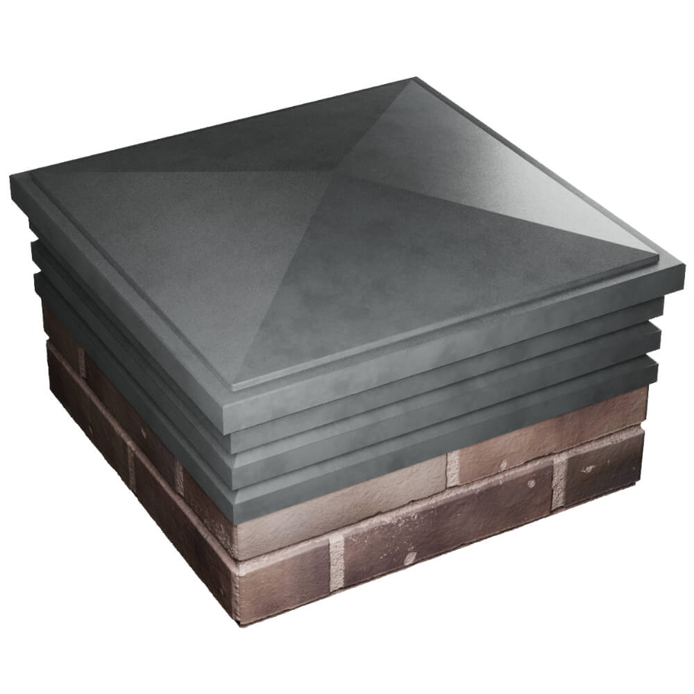 Колпак Zking Бона ХайТек Серый на столб 2х2 кирпича (513х513мм) в Улан-Удэ фото