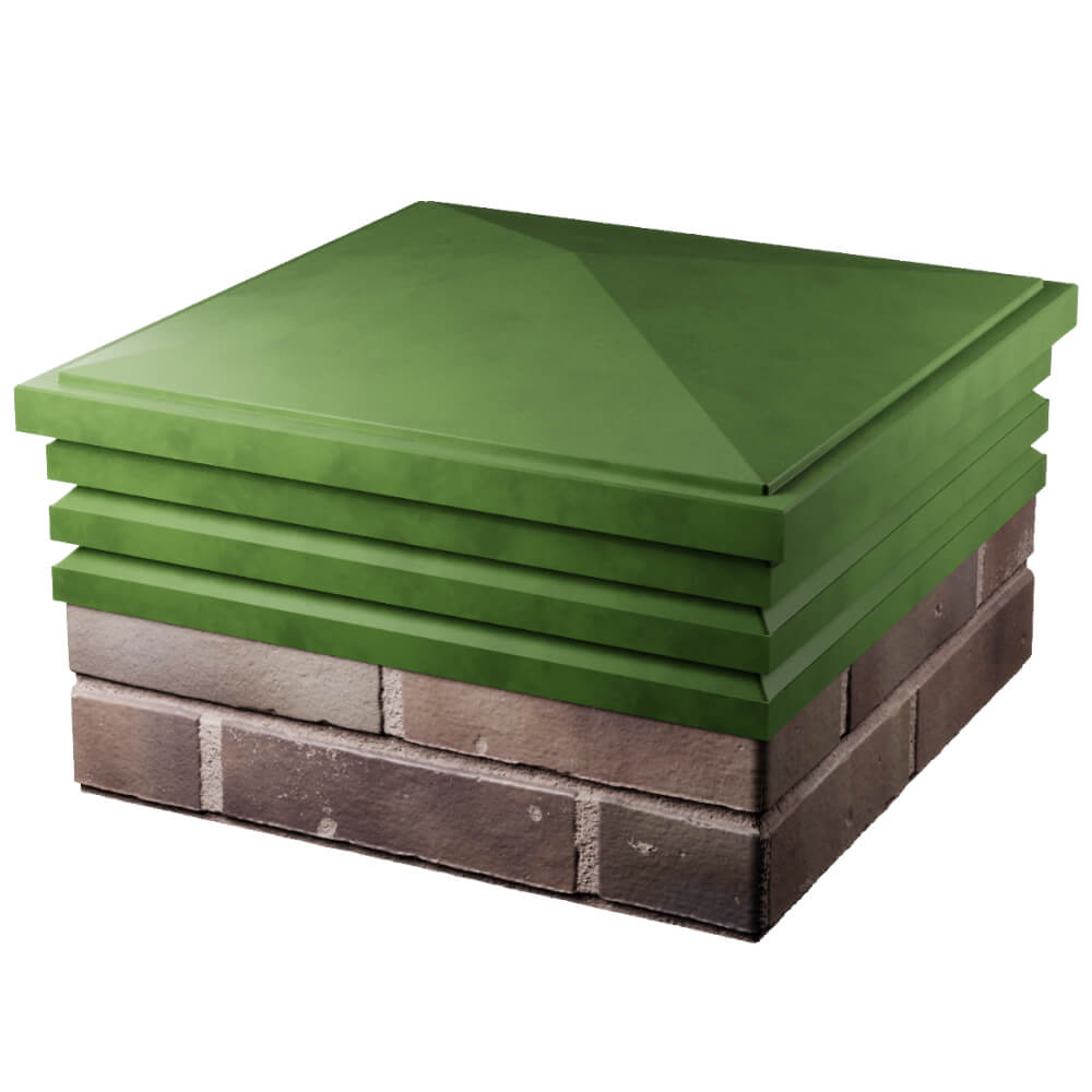 Колпак Zking Бона ХайТек Зеленый на столб 2х2 кирпича (513х513мм) в Улан-Удэ фото