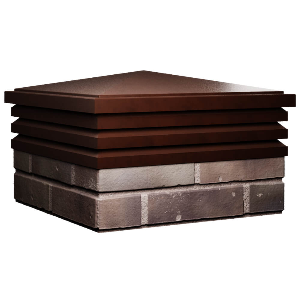 Колпак Zking Бона ХайТек Коричневый на столб 2х2 кирпича (513х513мм) в Улан-Удэ фото