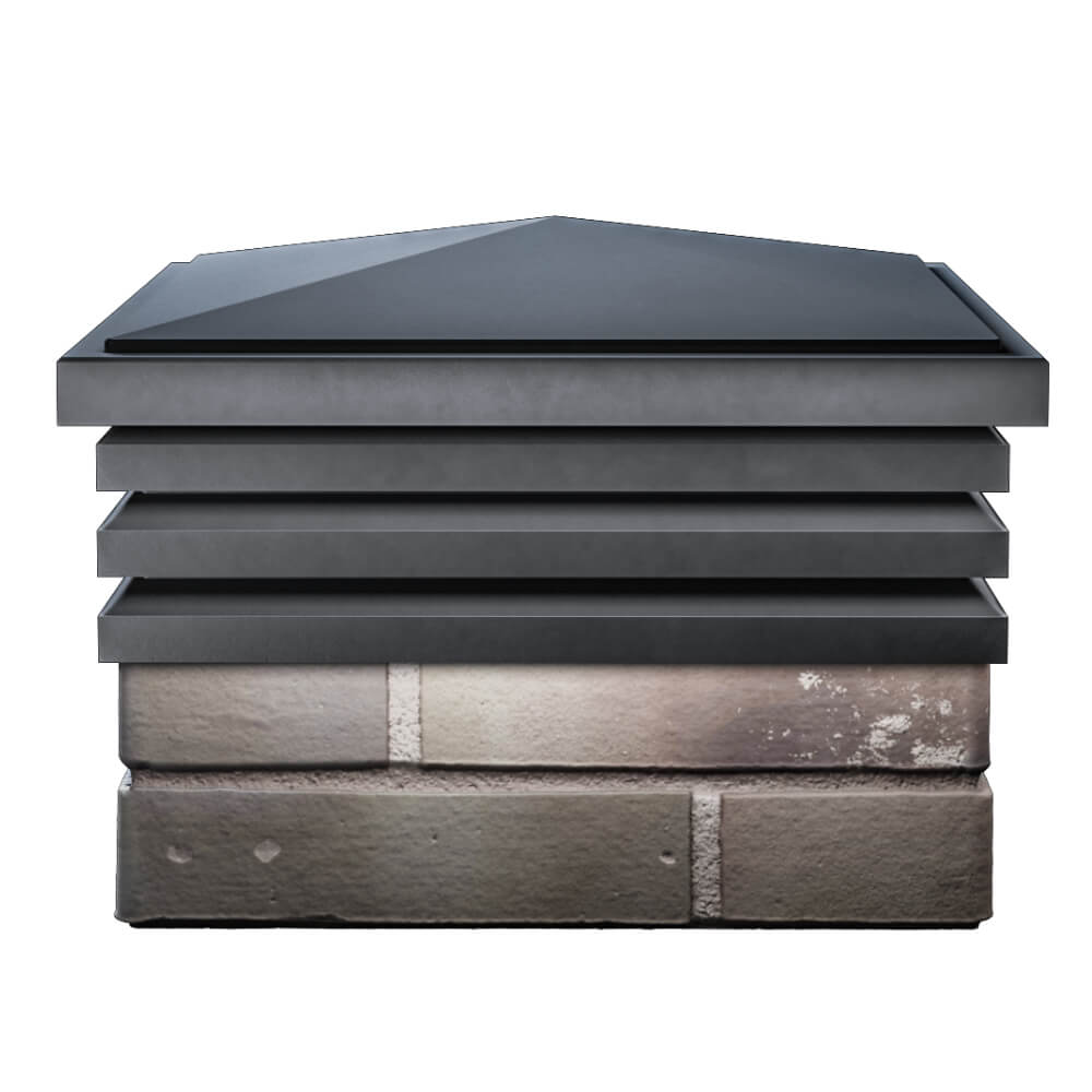 Колпак Zking Бона ХайТек Серый на столб 1.5х1.5 кирпича (385х385мм) Улан-Удэ фото