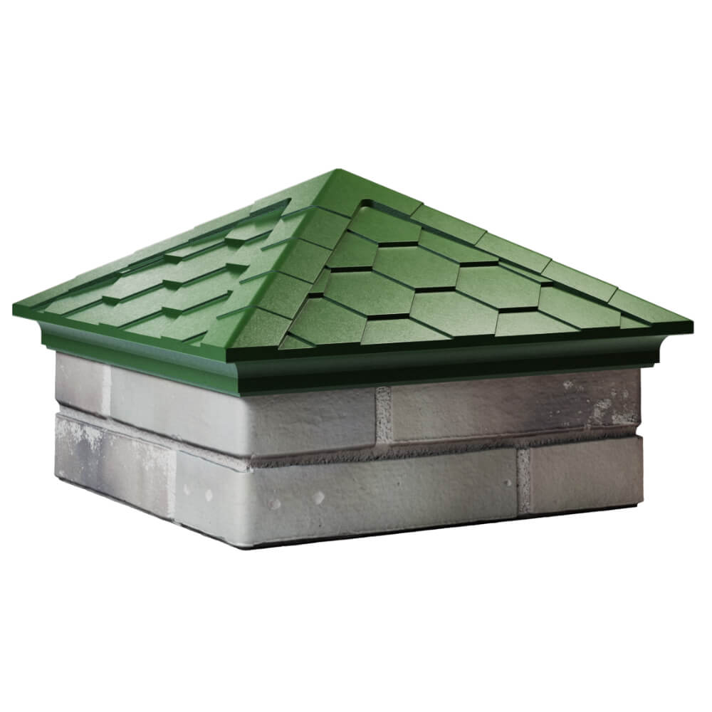 Колпак Zking Эверест Зеленый на столб 1.5х1.5 кирпича (390х390мм) в Улан-Удэ фото