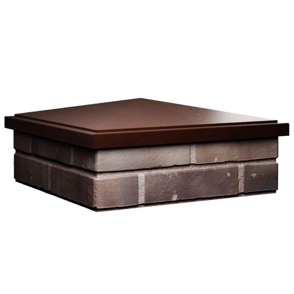 Колпак Zking БонаМоно Коричневый на столб 2х2 кирпича (515х515, 530х530мм) в Улан-Удэ фото