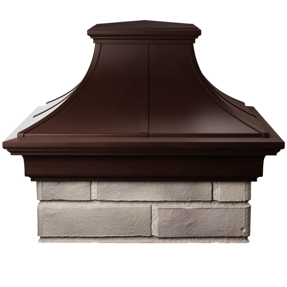 Колпак Zking Монблан Премиум Коричневый на столб 1.5х1.5 кирпича (385х385мм) Улан-Удэ фото