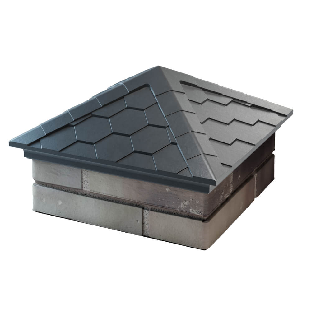 Колпак Zking Эверест Серый на столб 1.5х1.5 кирпича (390х390мм) в Улан-Удэ фото