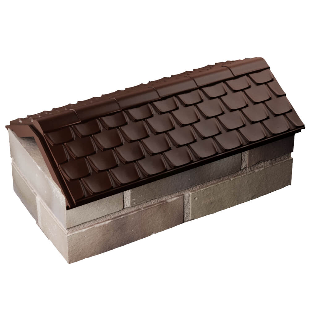 Парапет Zking Эльбрус Коричневый с посадкой на 1 кирпич (255мм) в Улан-Удэ фото
