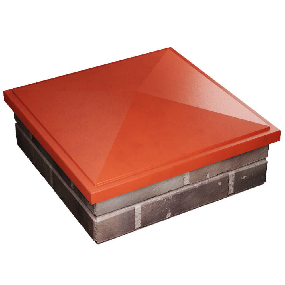 Колпак Zking БонаМоно Красный на столб 2х2 кирпича (515х515, 530х530мм) в Улан-Удэ фото