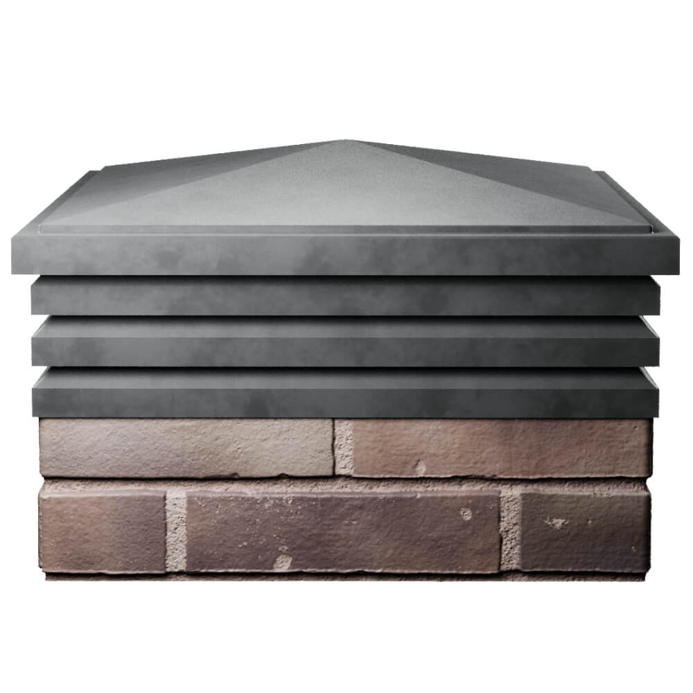 Колпак Zking Бона ХайТек Серый на столб 2х2 кирпича (513х513мм) Улан-Удэ фото