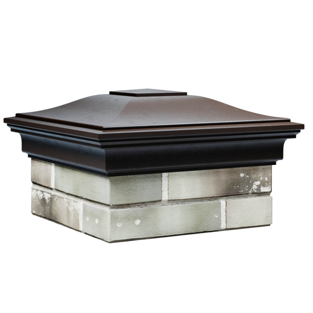 Колпак Zking Монблан Коричневый на столб 1.5х1.5 кирпича (385х385мм) в Улан-Удэ фото